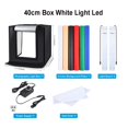 thumbnail image 1 of Lightbox 80 60 40 30cm Photo Ring LED Light Studio Box 6 12 Color Backgrounds Tabletop Photography Soft Shooting Tent Box ,Easy to Use, 1 of 7