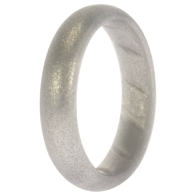Anillo de boda BR sólido de silicona - Basic-Silver by ROQ para mujer - Anillo de 11 mm