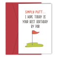 thumbnail image 1 of Tarjeta de cumpleaños divertida de golf Qiyepbro 20,5 x 13,6 cm, 1 of 7