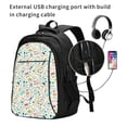 thumbnail image 2 of Wukai Hand Drawn Cars Trucks Buses And Roads Travel Laptop Backpack: Business Water-Resistant Bag with USB Charging Port, Ideal College Backpack for Men & Women, 2 of 6
