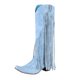 thumbnail image 3 of Retro remache borlas Botas Largas flecos botas de vaquero del Western mujeres 2023 Vintage mujer tacones gruesos botas informales Slip On zapatos femeninos, 3 of 5