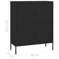 thumbnail image 4 of vidaXL Storage Cabinet Black 80x35x101.5 cm Steel, 4 of 5