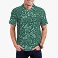 thumbnail image 1 of Balery Green Christmas Camisa Polo de Hombre con Estampado, de Manga Corta y Tejido Medio, Camisa Tipo Golf Polo-Medium, 1 of 6