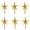 Gold, variant on Creative Hobbies 6 Pack Multicolor Stars Ceramic Christmas Tree Lights Plastic Light Decorations - Replacement Parts Christmas Tree Ornaments