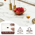 thumbnail image 4 of GAKMCIL 70" Rectangle Faux Marble Dining Table for 6-8 People, Kitchen Table with Mirror Polished Stainless Steel Base, Adjustable Non-Slip Feet, 300lbs Load for Kitchen, Dining Room (Gold&White), 4 of 7