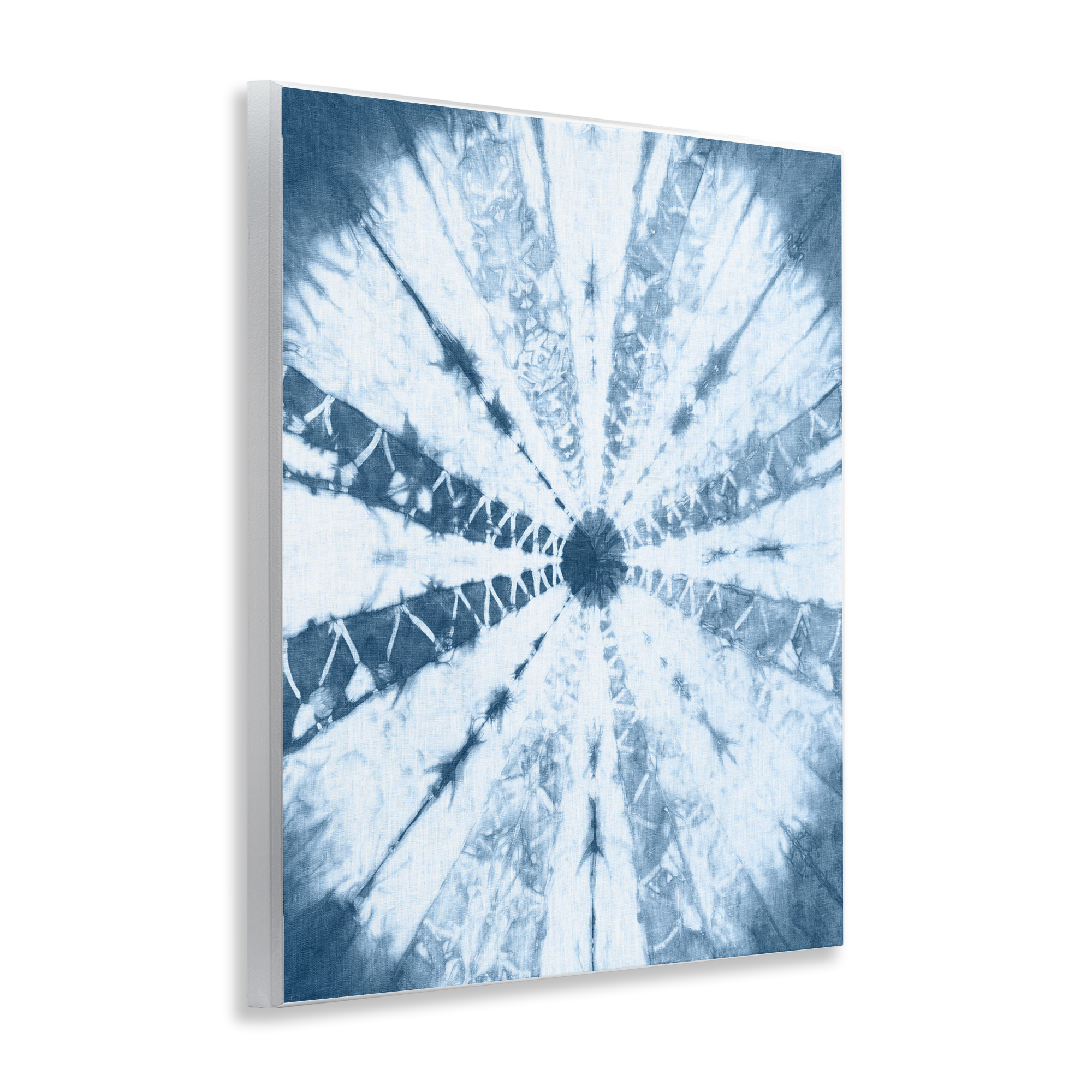 Stupell Industries Blue Tie Dye Sunburst Abstract Painting Unframed Art Print Wall Art, 11 x 14