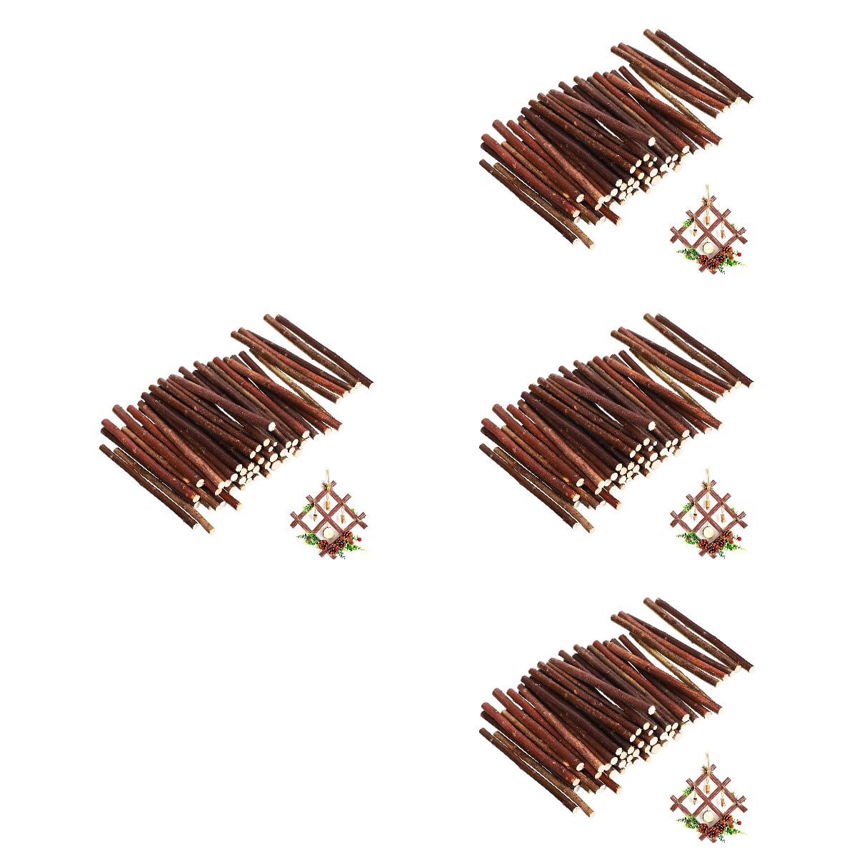 Worgeous 200 Pcs  Wood Sticks Craft Sticks Wood Craft Sticks Log Sticks Craft Twigs Natural Sticks Rustic Home Decors