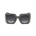 thumbnail image 2 of Oversized Square Frame Bling Rhinestone Crystal Design Sunglasses For Women, 2 of 13