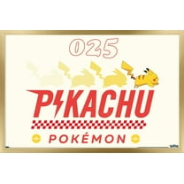Pokémon - Pikachu Nostalgia Wall Poster, 22.375" x 34" Framed