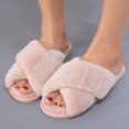 thumbnail image 5 of Zapatillas AONEGOLD para mujer, pantuflas de felpa esponjosas y cálidas para invierno, zapatillas ligeras para interior del hogar, zapatillas planas cómodas antideslizantes, 5 of 5