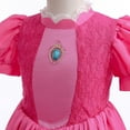 thumbnail image 3 of SUEE Princess Peach Costume for Girls Deluxe Fancy Dress Up Outfit with Accessories, 3 of 7