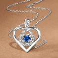 thumbnail image 2 of 925 Sterling Silver December Birthstone Necklace for Women, Rose Flower Heart Pendant Jewelry, Birthday Valentines Gifts for Mom/Wife/Girlfriend, 2 of 6