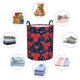 thumbnail image 4 of Balery Rose Flower Cesta de ropa redonda con asas, impermeable, independiente, para ropa, juguetes, dormitorio y familia-Medium, 4 of 6