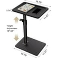 thumbnail image 2 of Sofa Armrest Tray Table for Couch Swivel Height Adjustable End for Small Spaces Snack Side Table for Bed or Chair with Phone & Tablet Slot (Rustic ), 2 of 8