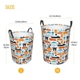 thumbnail image 2 of Lsque Industrial Transportations pattern Laundry Hamper Basket, Tall Woven Rope Hamper Basket for Clothes, Lightweight Storage Basket, Collapsible Waterproof-, 2 of 8