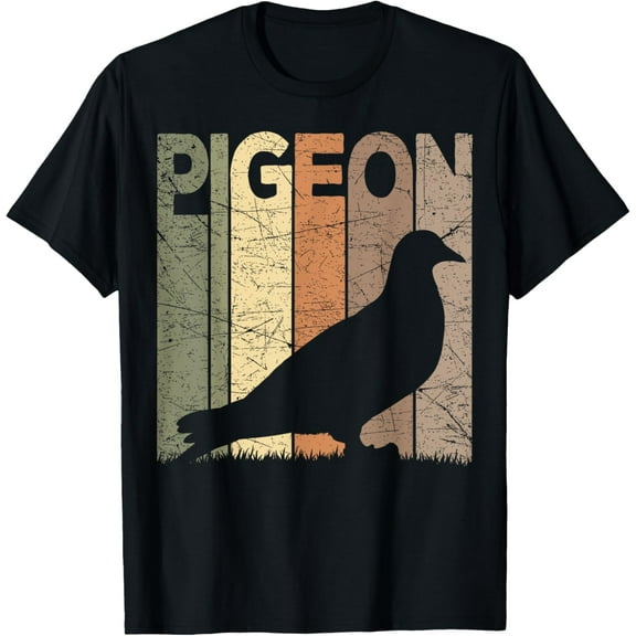 Pigeon Vintage Birdwatching Retro Pigeon Ornithology T-ShirtMen and women, White Black T-shirt, size: Extra large S-4XL