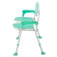 thumbnail image 3 of Wildnix Adjustable Folding Shower Seat Chair with Non-slip Rubber Feet, Sturdy Aluminum Frame, Comfortable EVA Cushion for Bathroom Safety, 3 of 6