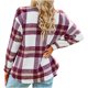 thumbnail image 4 of Puntoco Señoras Invierno Sin Capucha A Cuadros Solapa Camisa De Manga Larga Casual Top Chaqueta Liquidación Puntoco Puntoco-4822, 4 of 5