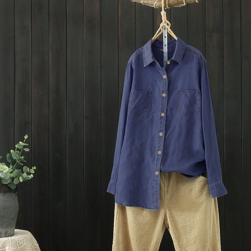 womens denim shirt walmart