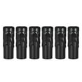 thumbnail image 7 of Uxcell Candle Shape Covers Sleeves Iron Candelabra Base Black 6 Count, 7 of 7