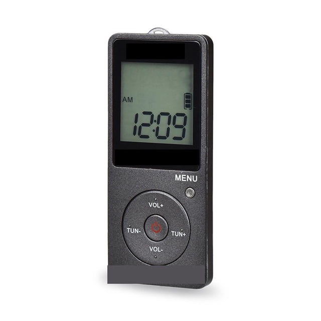 HRD-602 Radio FM AM Radio Portable Radio Receiver Sports Radio with Earphone Sports Pedometer LCD Lock Button Pocket ,Easy to Use