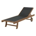 thumbnail image 2 of Caspian Eucalyptus Wood Outdoor Lounge Chair with Mesh Seating, 2 of 8