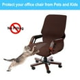 thumbnail image 2 of Unique Bargains Stretch Jacquard Office Room Chair Slipcover Coffee Color, 2 of 8