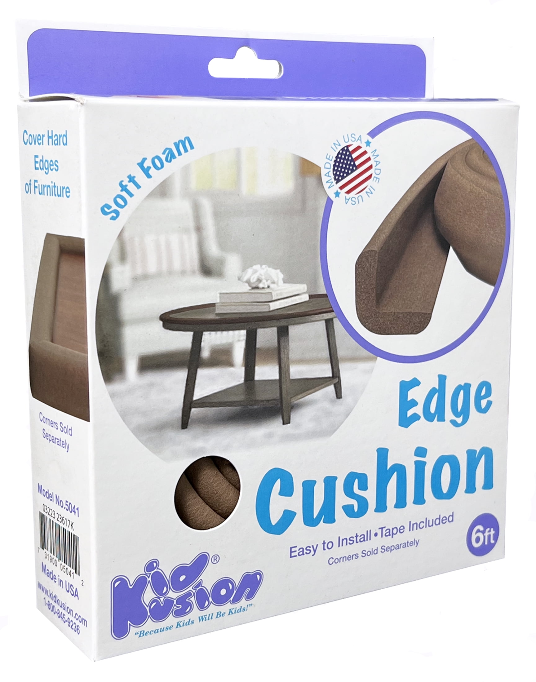 Kidkusion Edge Cushion, 1.0 ct, Brown
