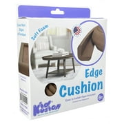 KidKusion Foam Rubber Edge Guard for Table, Desk, Cabinet, 6 ft, 1 CT, Brown, Toddler