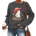 thumbnail image 2 of AYA Sweatshirts for Teen Girls Letter Print Hoodless Long Sleeved Pullover With Pockets, 2 of 5