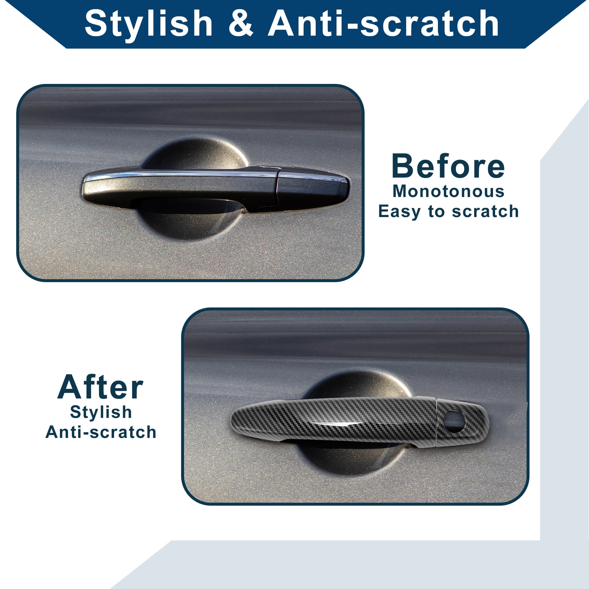 Unique Bargains Automotive Door Handle Cover Black for Toyota Camry 2007-2011