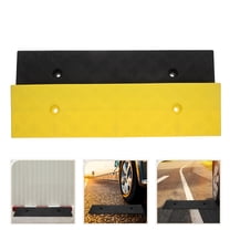 EXHUMKY 2-Pack Rubber Driveway Curb Ramp with Non-Slip Textured Surface for Car, Garage, Truck, and Slope Safety