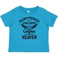 thumbnail image 3 of Inktastic Handpicked for Earth by My Cousin in Heaven with Angel Wings Boys or Girls Baby T-Shirt, 3 of 5