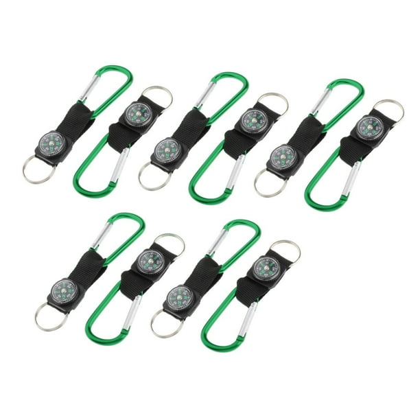 Llavero Reloj de Bolsillo Equipo de Brújula, de Llavero Brújula, Impermeable, Compás Del Engranaje para Senderismo, Camping, Aventura Al a , Verde Macarena Brújula de escalada con mosquetón