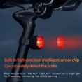thumbnail image 4 of Luz trasera inteligente para bicicleta, material ABS + PC, LED de alto brillo, resistencia al agua IPX6, batería de larga duración, ajuste universal., 4 of 5