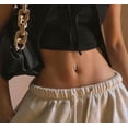 thumbnail image 2 of 14G Belly Button Rings for Women Hypoallergenic 925 Sterling Silver Clicker Ring Cubic Zirconia Paved Reverse Curved Navel Barbell Piercing Jewelry -, 2 of 4