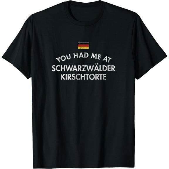 Schwarzwalder Kirschtorte Black Forest Gateau Germany Cake T-ShirtMen's and women's short-sleeved pure cotton shirts