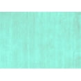 thumbnail image 1 of Ahgly Company Machine Washable Indoor Rectangle Abstract Turquoise Blue Contemporary Area Rugs, 6' x 9', 1 of 4