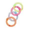 thumbnail image 2 of Soft Mesh Tube Donut Cat Toy with Bells, Interactive Teething Chew Ring for Indoor Cats, Crinkle Voice Kicking Toy for Tooth Th, Multicolor, by IHXORA, 2 of 6