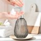 thumbnail image 5 of Dispensador de jabón de vidrio texturizado,botella recargable para jabón líquido,ideal para baño y cocina.Dispensador con bomba para champú,gel de ducha y loción.Envase decorativo para encimera., 5 of 6