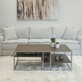 thumbnail image 6 of Roundhill Furniture Padena 3-Piece Metal Frame Wood Living Room Coffee Table and 2 End Tables Set, 6 of 21