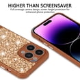 thumbnail image 4 of iPhone 14 Pro Max Case with Screen Protector, Apple 14 Pro Max Cover, Glitter Bling Design Luxury Anti-Scratch Shockproof Bumper Phone Case for Apple iPhone 14 Pro Max - Black, 4 of 7