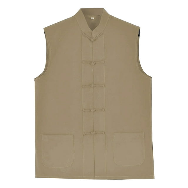 Gilet en Lin pour Homme Décontracté Léger Sans Manches pour l'Été Travail Extérieur Mode