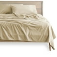 thumbnail image 5 of Bare Home 100% Cotton Flannel Deep Pocket 3-Piece Sheet Set with 2 Bonus Pillowcases (Twin XL, Sand), 5 of 6