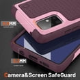 thumbnail image 4 of Designed for Samsung Galaxy A71 5G Case 2 in 1 Gift Militay Grade Drop Protective Rugged Heavy Duty Cover Shockproof Case for Galaxy A71 5G Phone Case for Women Men boy Girl (Pink+Rose Red), 4 of 17