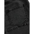 thumbnail image 5 of Womens Dark Grey Washed Denim Mini Skirt With Cuffed Hem And Front Pockets, 5 of 6
