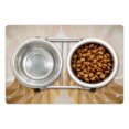 thumbnail image 1 of Seashells Pet Mat for Food and Water, Close-up Inside out 2 Sides of Seashell Geometric Mirrored Symmetric Vision, Non-Slip Rubber Mat for Dogs and Cats, 18" X 12", by Ambesonne, 1 of 2