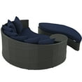 thumbnail image 4 of Modern Contemporary Urban Design Outdoor Patio Balcony Daybed Sofa, Navy Blue, Rattan, 4 of 4