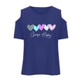 thumbnail image 4 of Hiijoy Little Girls Cold Shoulder Graphic Tee Summer Casual Short Sleeve T-Shirt, Sizes 3-12, 4 of 6