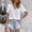 White, variant on Morttic Women's Elegant Cute Lace Trim V-Neck Short Sleeve Blouse – Solid Color Casual Top for Beach Vacation Navy Blue,M